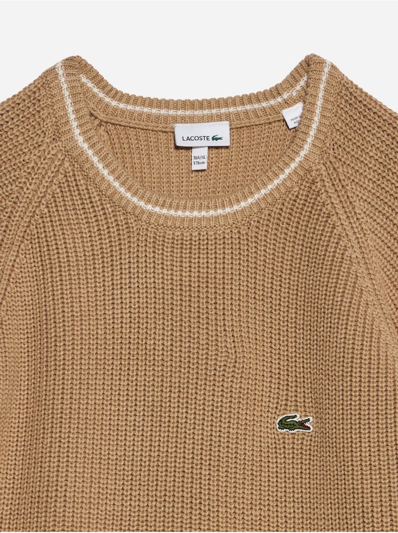 Camisola de gola redonda - lacoste Camelo - Kiabi