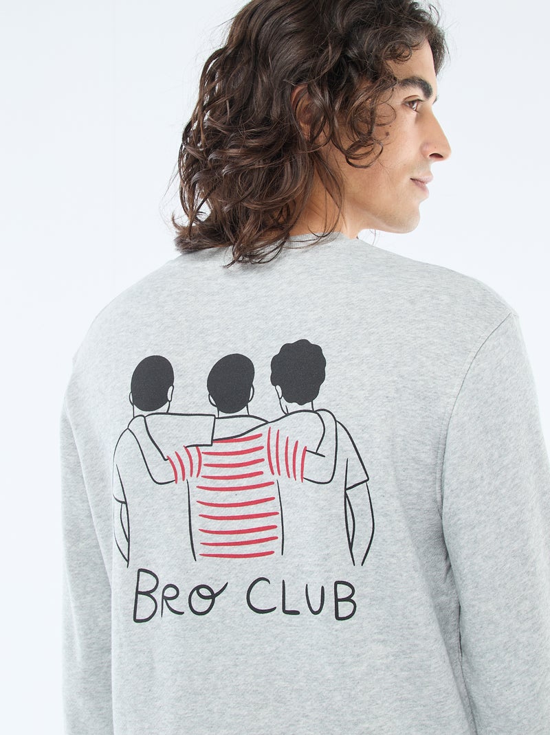 Camisola de gola redonda 'Agathe Sorlet x Kiabi' - Dia dos Namorados Cinza - Kiabi