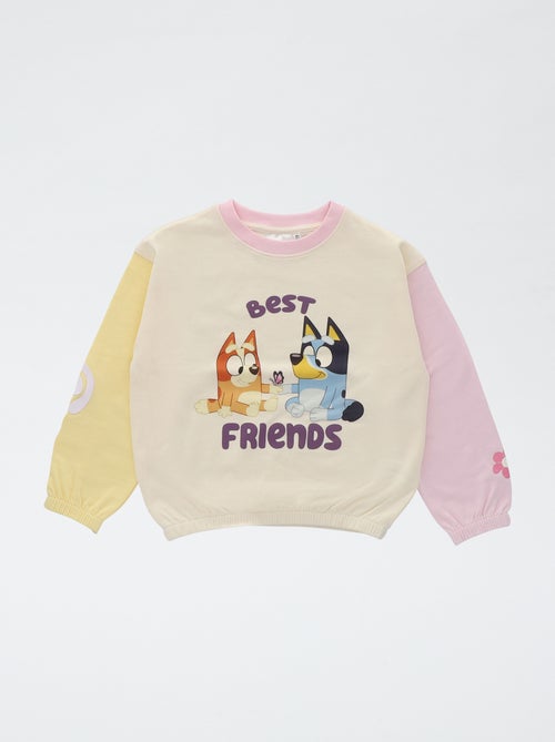 Camisola de gola redonda 'Bluey' em french terry de algodão - Kiabi