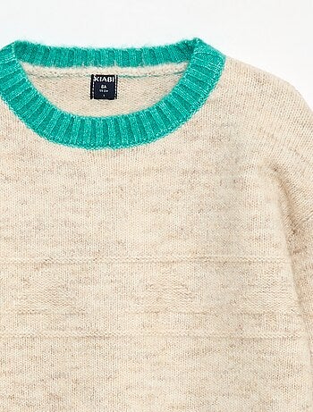 Camisola de gola redonda com barra