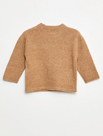 Camisola de gola redonda com bordados
