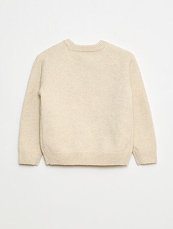 Camisola de gola redonda com desenho