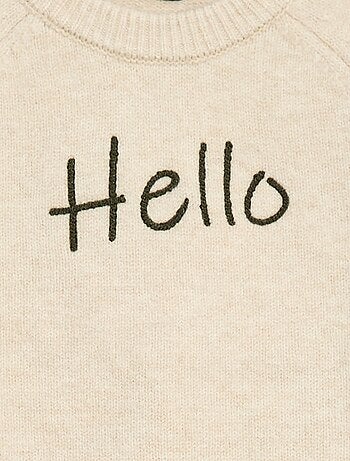 Camisola de gola redonda com desenho