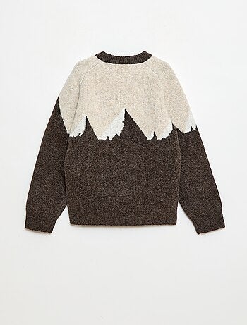 Camisola de gola redonda com desenho