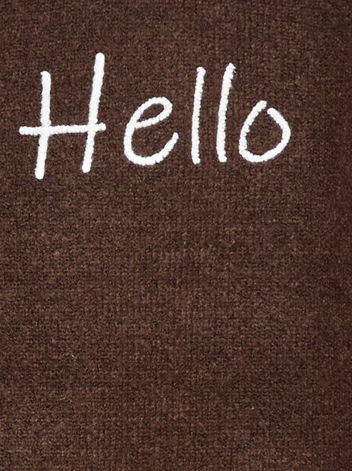 Camisola de gola redonda com desenho - Kiabi