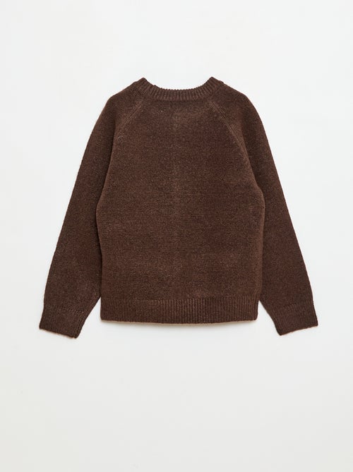 Camisola de gola redonda com desenho - Kiabi