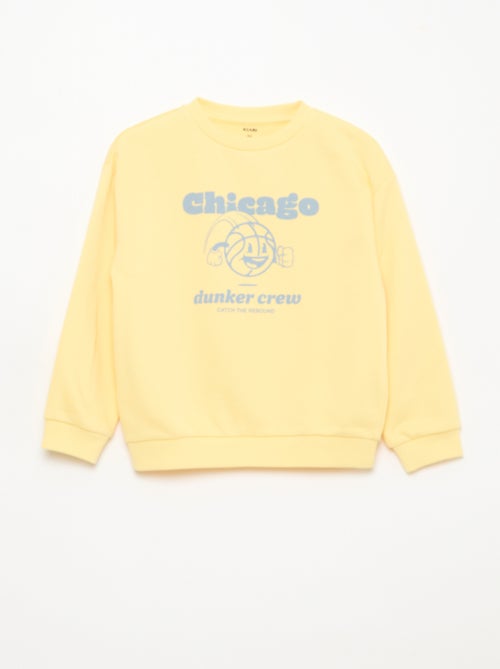 Camisola de gola redonda com estampado - Kiabi