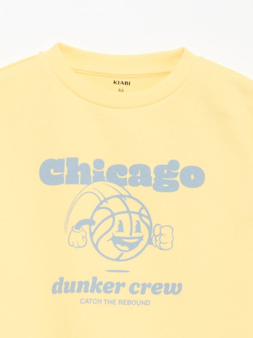 Camisola de gola redonda com estampado - Kiabi