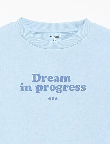 Camisola de gola redonda com estampado