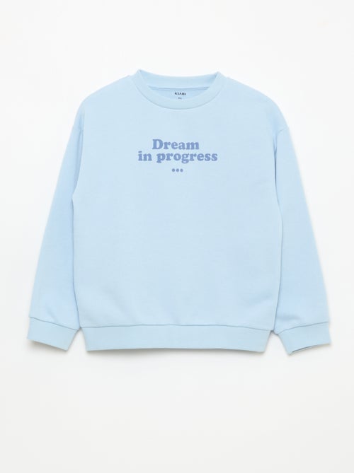 Camisola de gola redonda com estampado - Kiabi