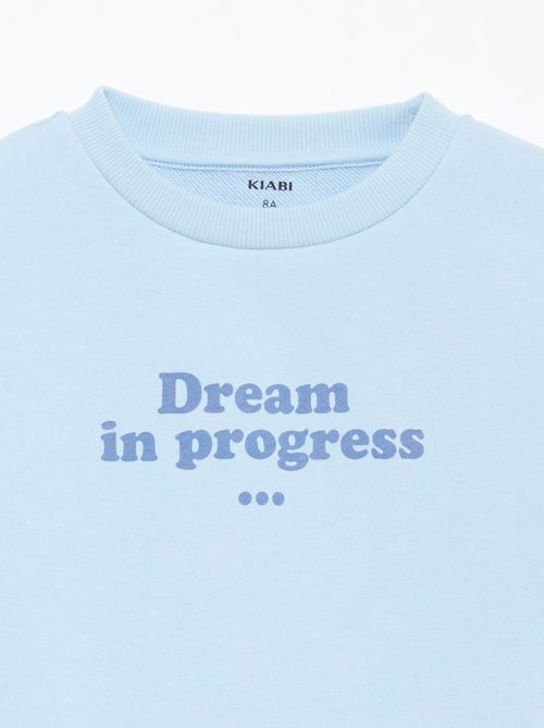 Camisola de gola redonda com estampado - Kiabi