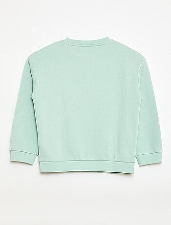 Camisola de gola redonda com estampado