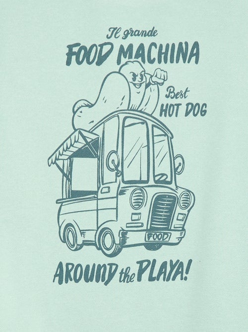 Camisola de gola redonda com estampado - Kiabi