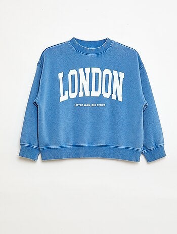 Camisola de gola redonda com estampado