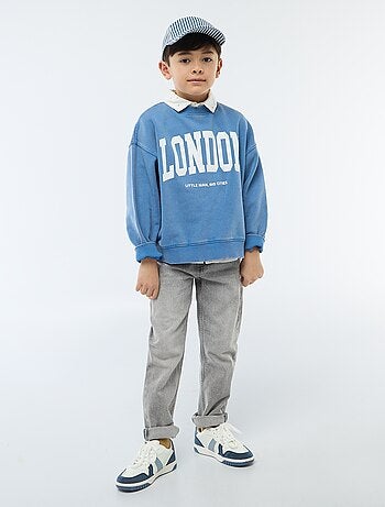 Camisola de gola redonda com estampado