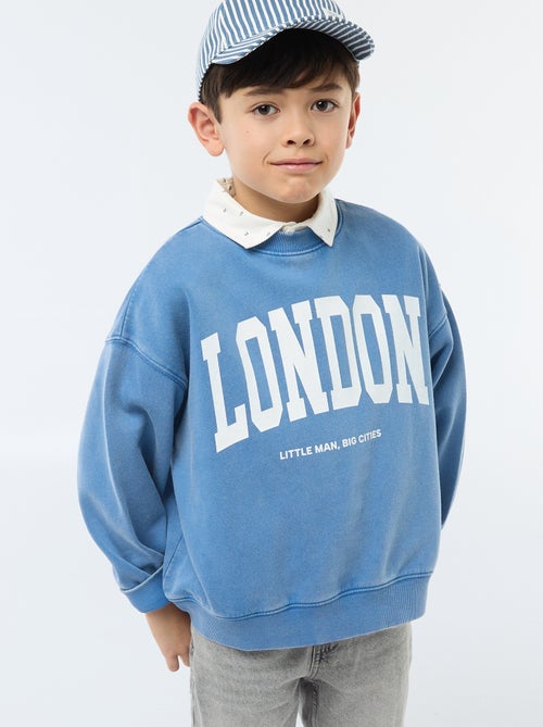 Camisola de gola redonda com estampado - Kiabi