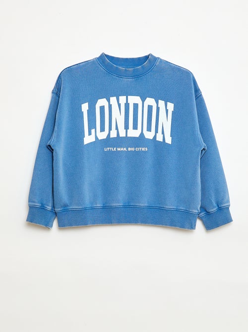 Camisola de gola redonda com estampado - Kiabi