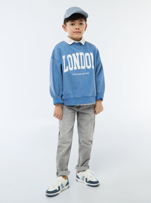 Camisola de gola redonda com estampado - Kiabi