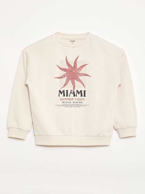 Camisola de gola redonda com estampado - Kiabi