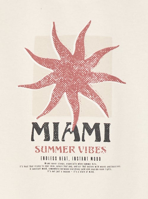 Camisola de gola redonda com estampado - Kiabi