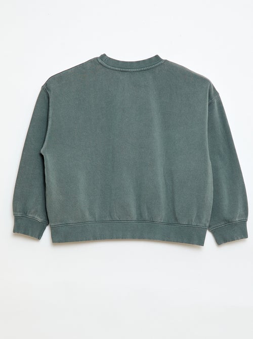 Camisola de gola redonda com estampado - Kiabi