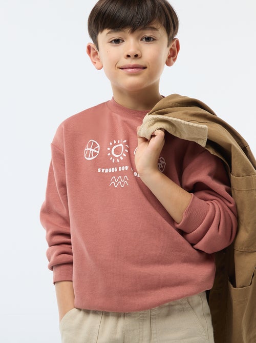 Camisola de gola redonda com estampado - Kiabi