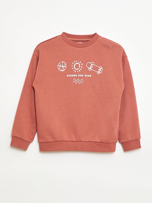 Camisola de gola redonda com estampado - Kiabi