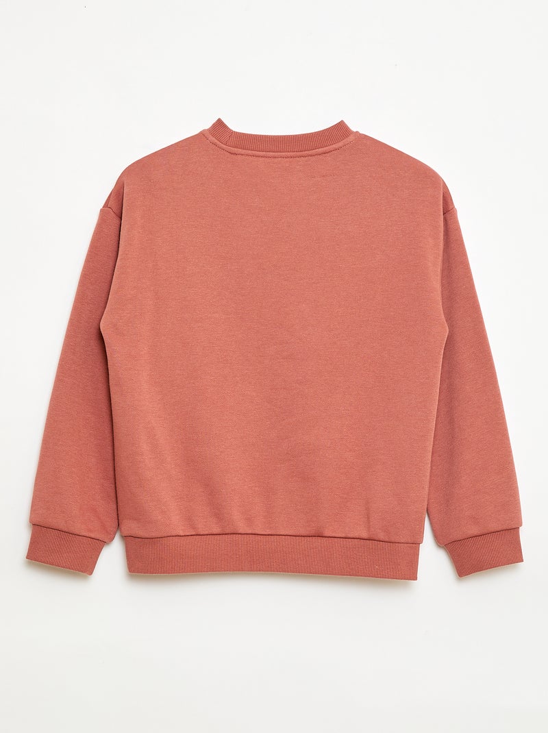 Camisola de gola redonda com estampado Vermelho - Kiabi