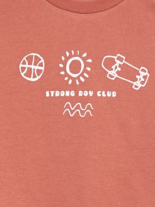 Camisola de gola redonda com estampado - Kiabi