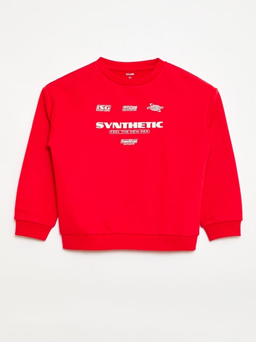 Camisola de gola redonda com estampado - Kiabi