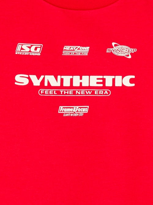 Camisola de gola redonda com estampado - Kiabi