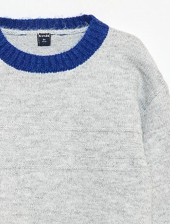 Camisola de gola redonda com friso