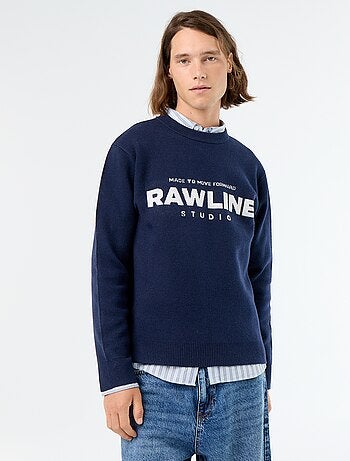 Camisola de gola redonda com inscrições