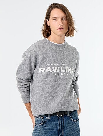 Camisola de gola redonda com inscrições