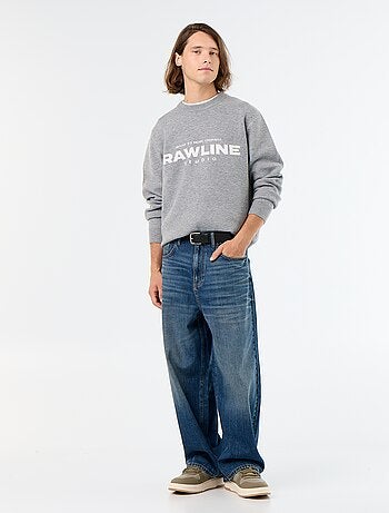 Camisola de gola redonda com inscrições