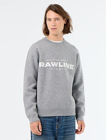Camisola de gola redonda com inscrições