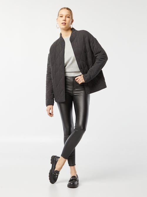 Camisola de gola redonda com mangas curtas - Kiabi