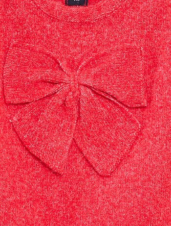 Camisola de gola redonda com nós lisa