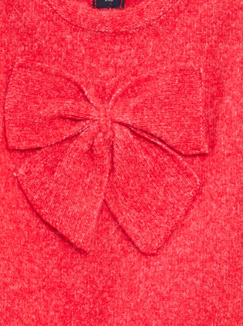 Camisola de gola redonda com nós lisa - Kiabi