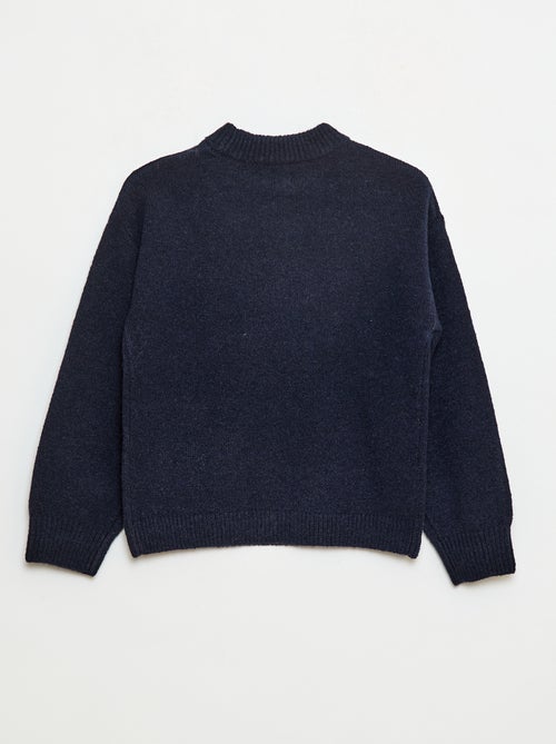 Camisola de gola redonda com padrão - Kiabi