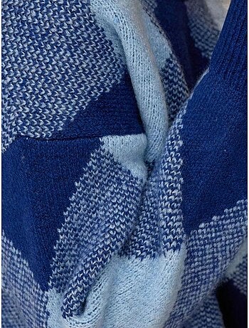 Camisola de gola redonda com padrão de diamantes