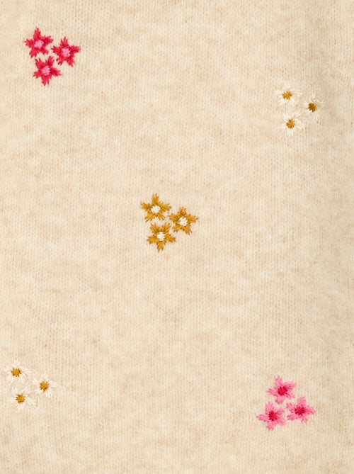 Camisola de gola redonda com padrão tricotado - Kiabi