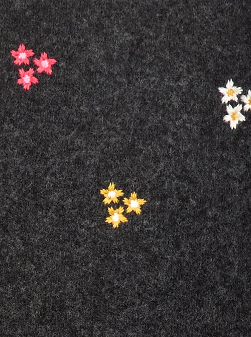 Camisola de gola redonda com padrão tricotado - Kiabi