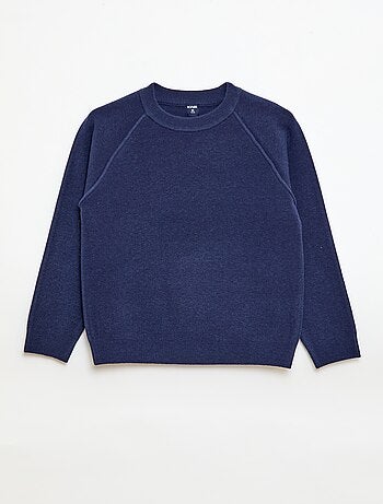 Camisola de gola redonda com toque suave