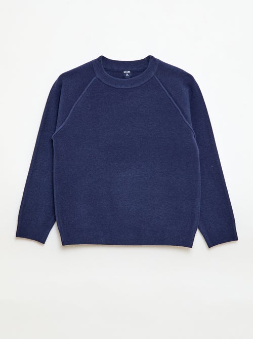 Camisola de gola redonda com toque suave - Kiabi