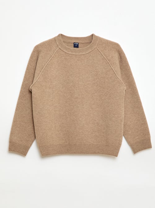 Camisola de gola redonda com toque suave - Kiabi