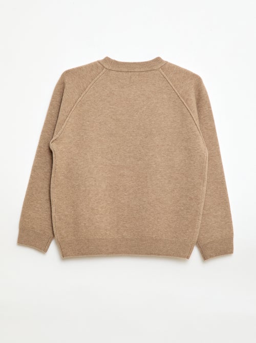 Camisola de gola redonda com toque suave - Kiabi