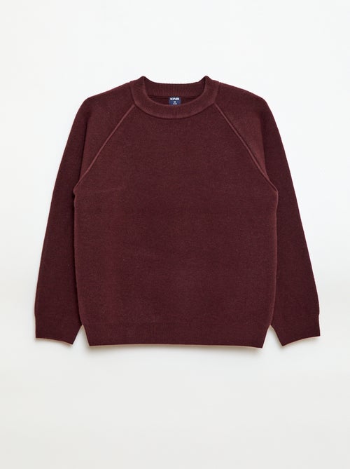 Camisola de gola redonda com toque suave - Kiabi