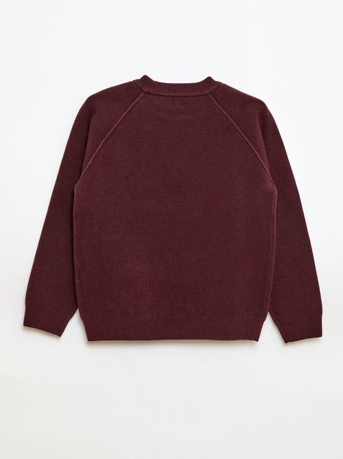 Camisola de gola redonda com toque suave - Kiabi