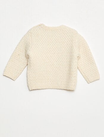 Camisola de gola redonda com torcidos